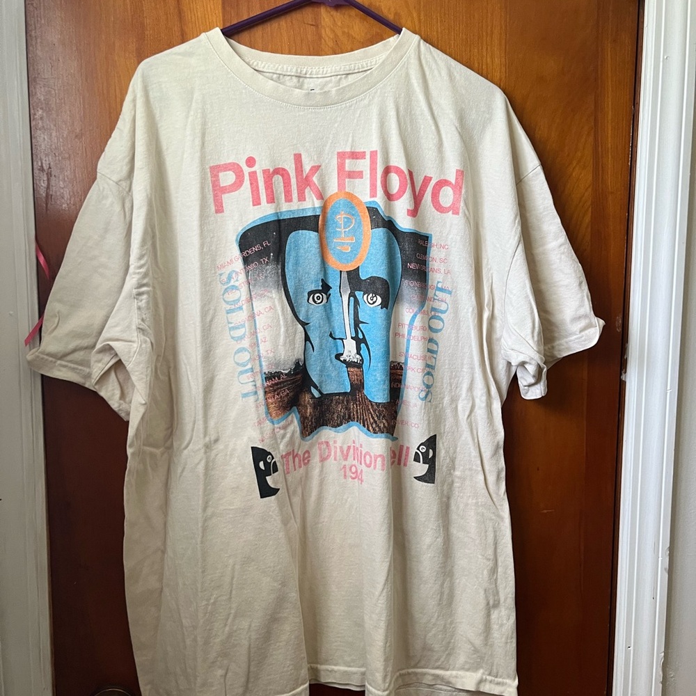 Pink Floyd Division Bell Tee - Cream and Blue